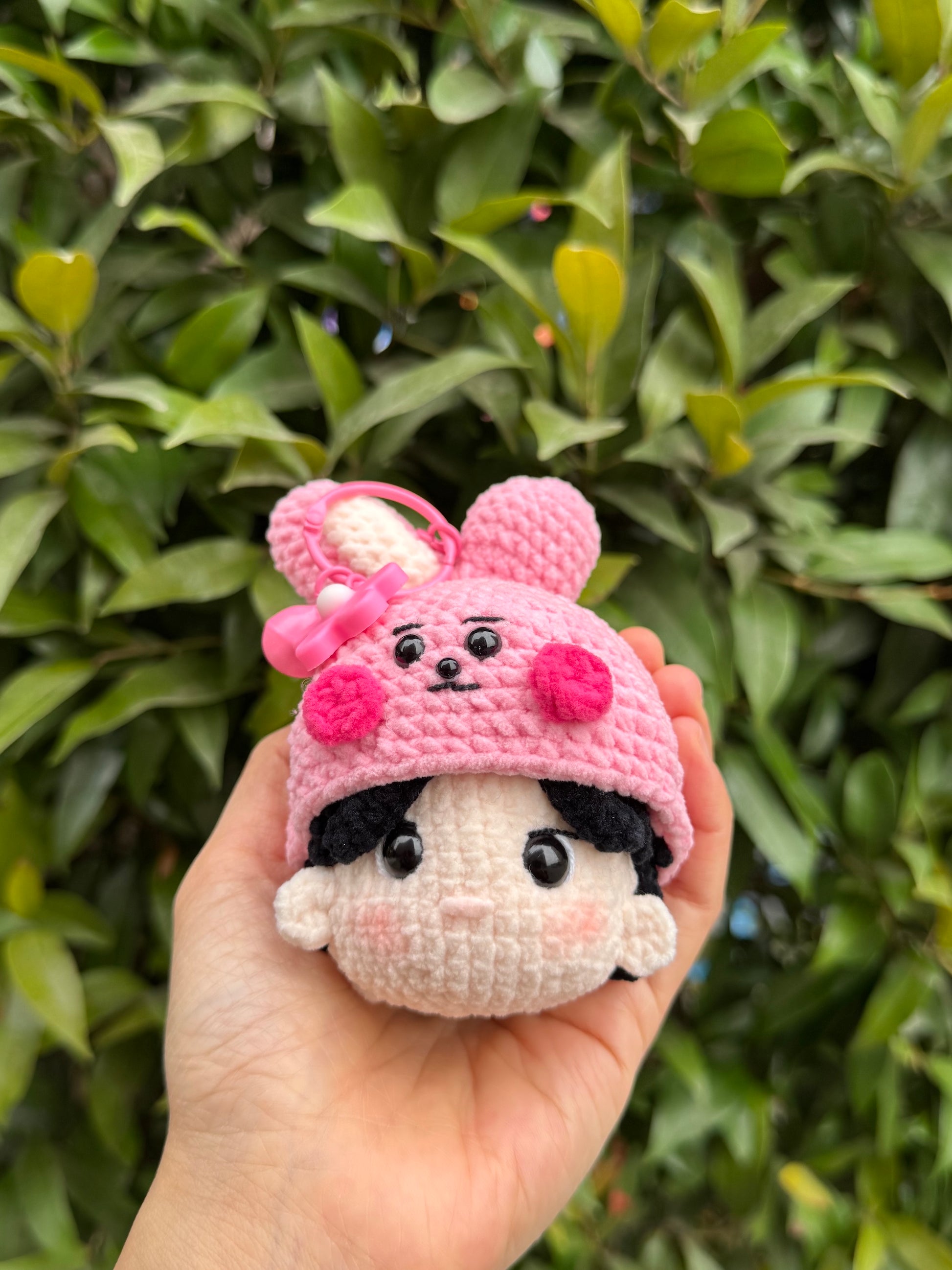 BT21 Cooky crochet keychain inspired by BTS JungKook. A BTS keychain for handbag, backpack