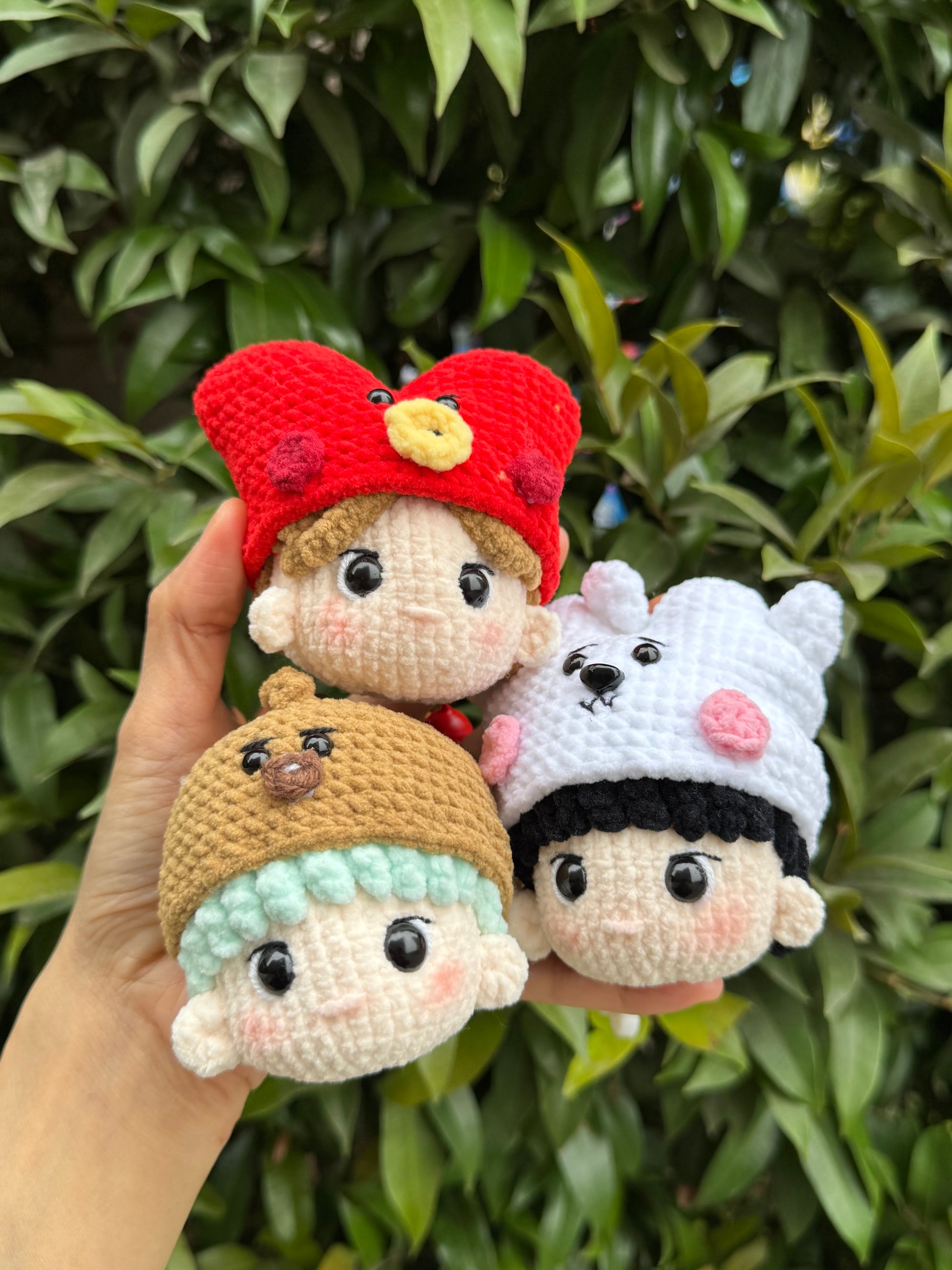 BTS V Crochet, BTS Jin Crochet, BTS Suga Crochet