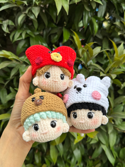 BTS V Crochet, BTS Jin Crochet, BTS Suga Crochet