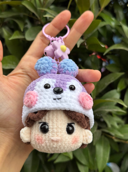 Handmade BT21 Mang crochet keychain, BTS J-Hope Amigurumi, BTS keychain