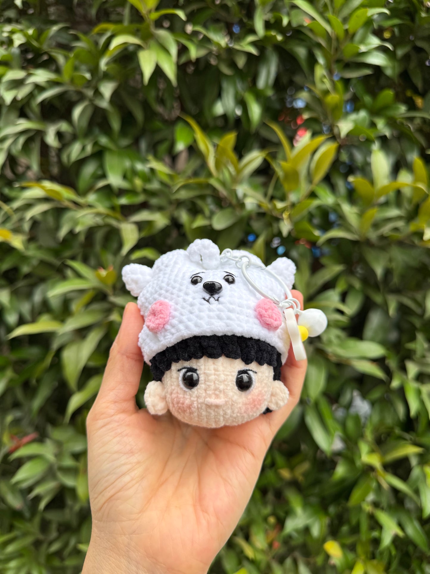 Handmade BT21 RJ crochet keychain, BTS Jin Amigurumi, BTS keychain